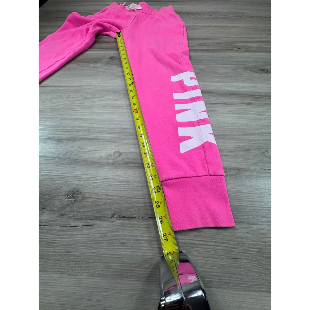 Y2K PINK Victoria's Secret Jogger Sweatpants Pink WMNS XS White Logo Barbiecore - Picture 4 of 13
